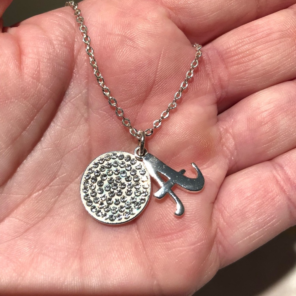 Silver tone necklace